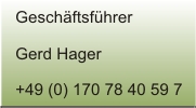 Geschftsfher Gerd Hager